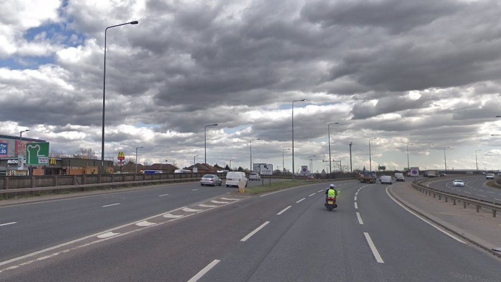 A13 Dagenham wrong way collision Two dead