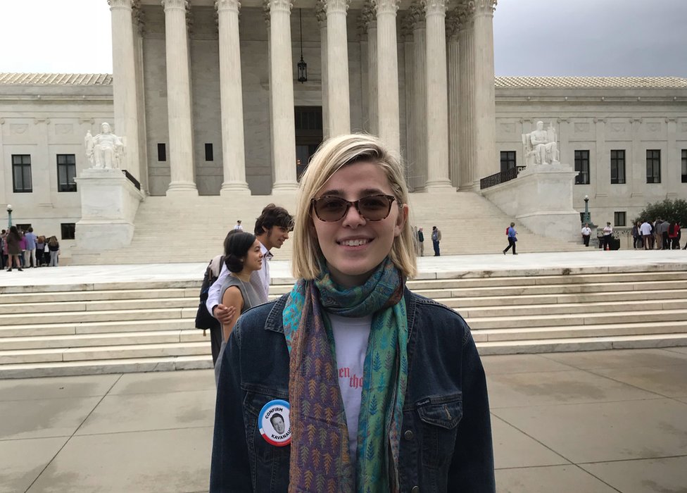 Rachel Gill, de 22 años, apoya a Brett Kavanaugh