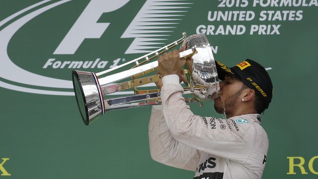 Lewis Hamilton podium celebrations