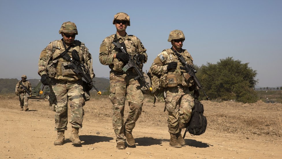جنود أمريكيون مشاركون في التدريبات في كوريا الجنوبية.