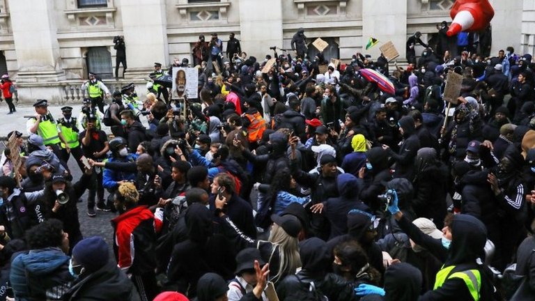 Boris Johnson: Anti-racism protests 'subverted by thuggery'