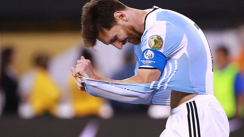 Lionel Messi falló el penalti en la definición contra Chile.