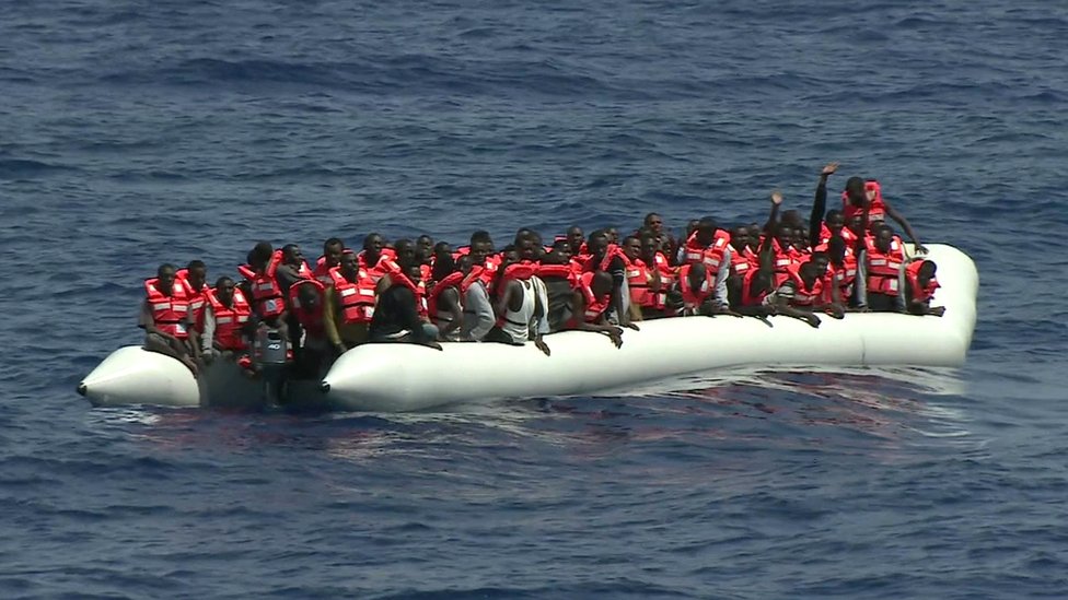 Migrant Crisis: Coastguard Releases Footage Of Boat Capsize - BBC News