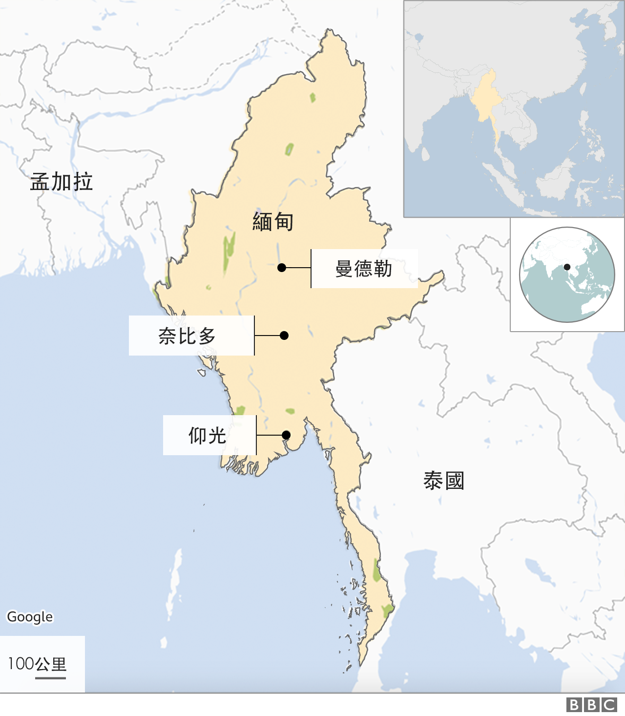 緬甸地圖