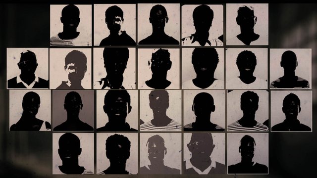 stylised silhouettes of people's faces
