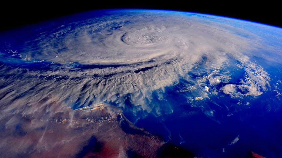 Vista satelital del ciclón
