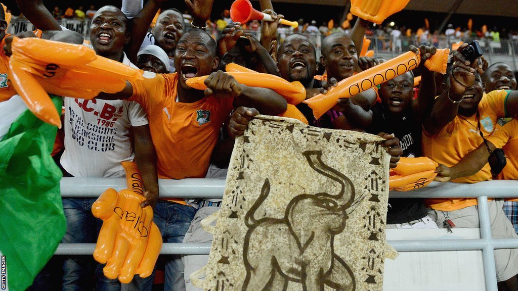Fans of Ivory Coast's football team