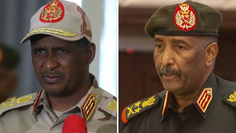 في التايمز: "فاغنر ربما تدعم حميدتي وواشنطن دفعت مصر لدعم البرهان" 1 البرهان وحميدتي