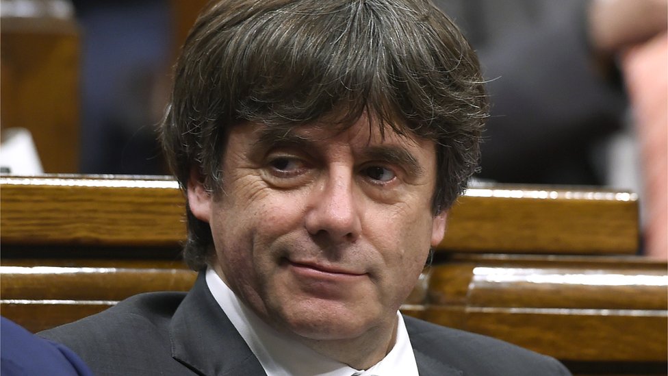 Карлес Пучдемон во время заседания парламента Каталонии (фото из файла)