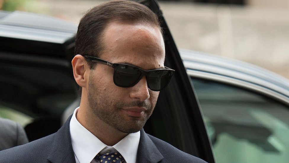George Papadopoulos, arrives at US District Court for his sentencing in Washington, DC on September 7, 2018