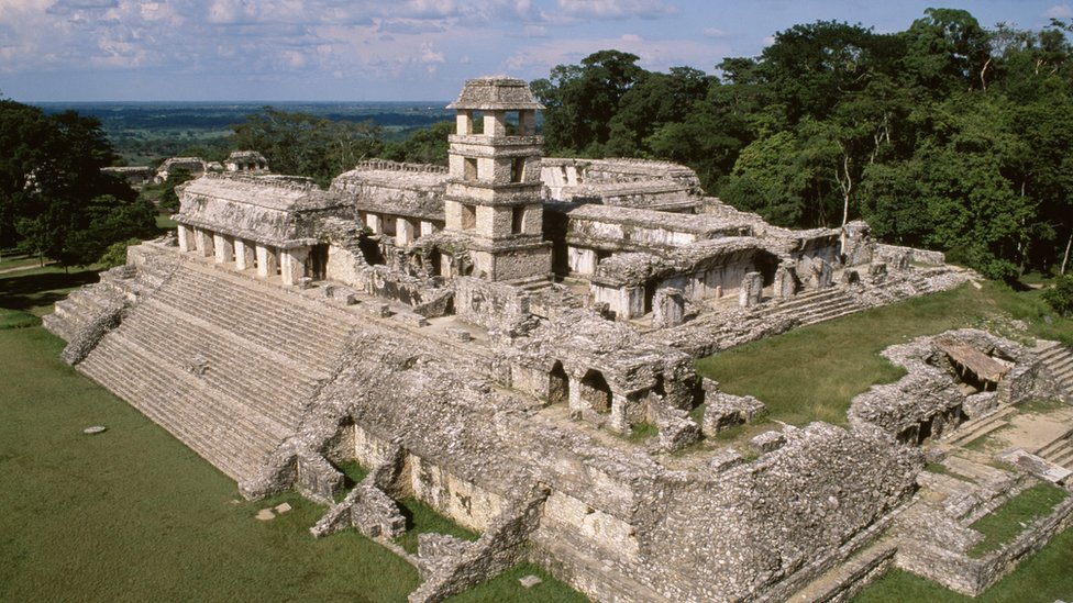 Complejo arqueológico de Palenque, Chiapas, México.