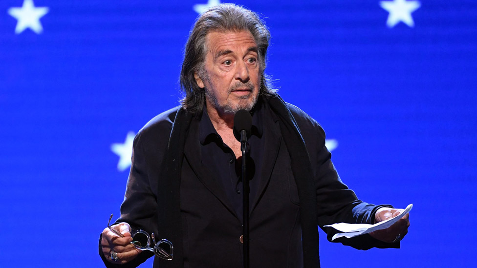 Al Pacino pictured at the Critics' Choice Awards on Sunday