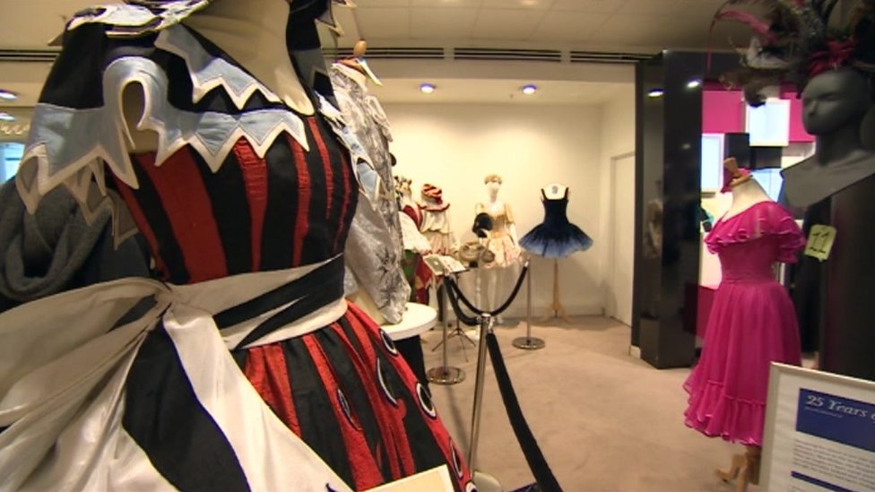 A dress designed by Pablo Picasso on show for the 25th anniversary celebrations of Birmingham Royal Ballet