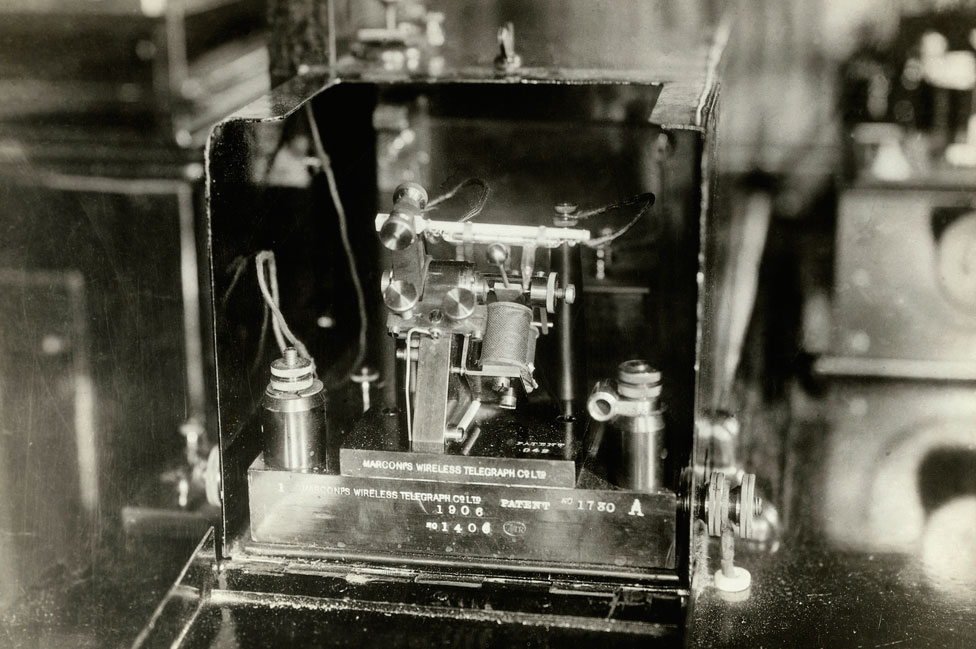 El telégrafo de Marconi que estaba a bordo del Carpathia