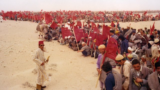 The Green March in Spanish Sahara, Morocco