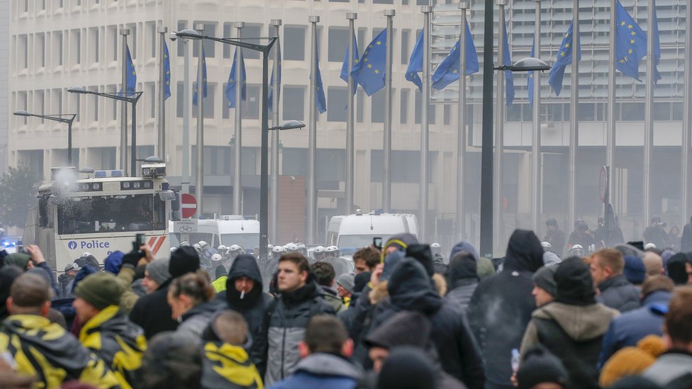 Протестувальники у Брюсселі