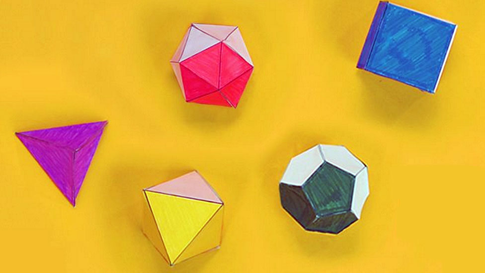 tetrahedron, cube (or hexahedron), octahedron, dodecahedron and icosaeder