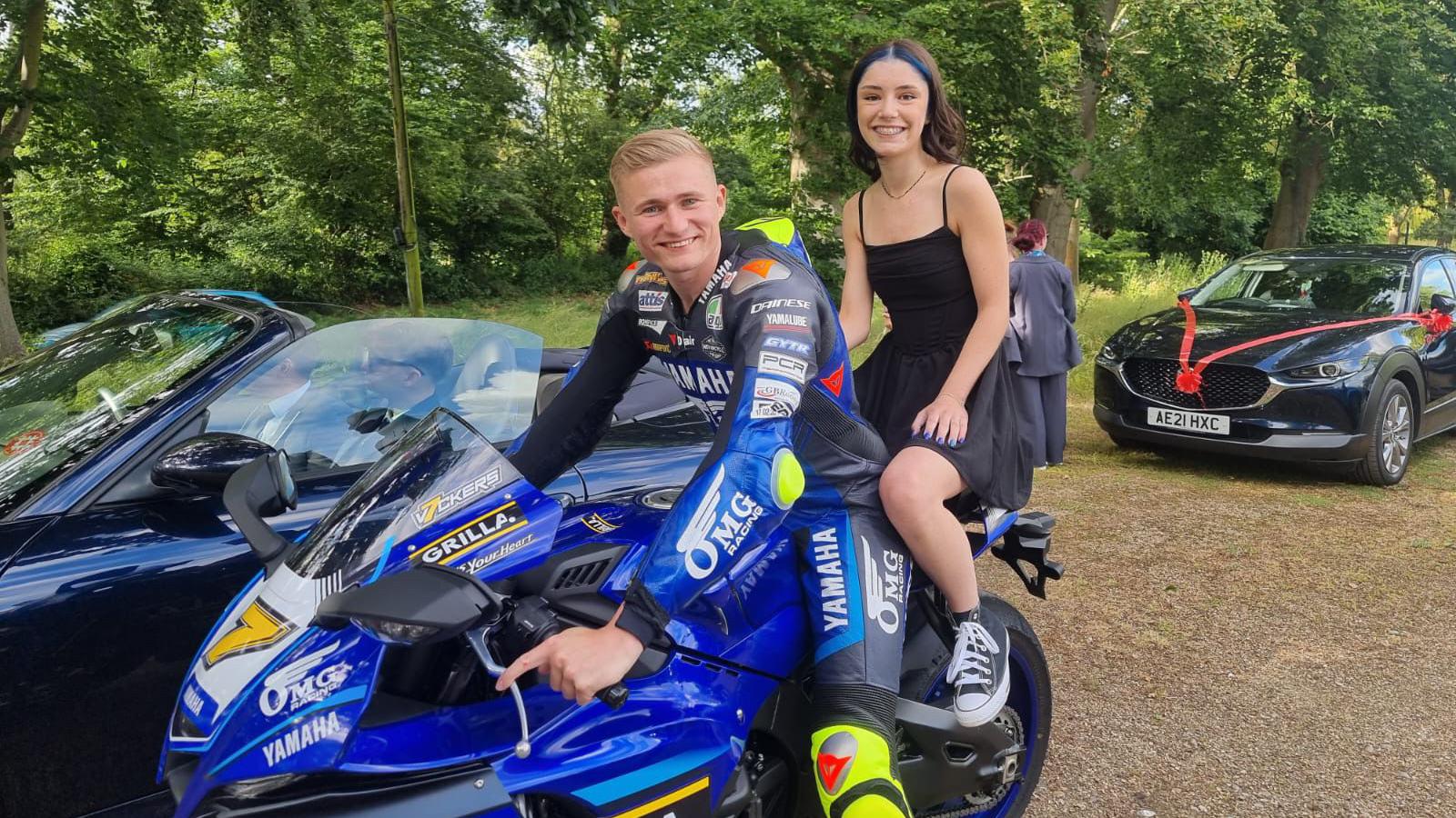 Norfolk superbike fan rides in style to school prom