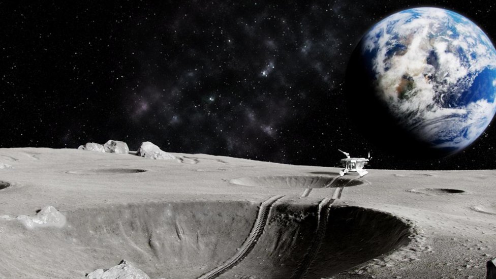 Imagen de la exploración lunar.