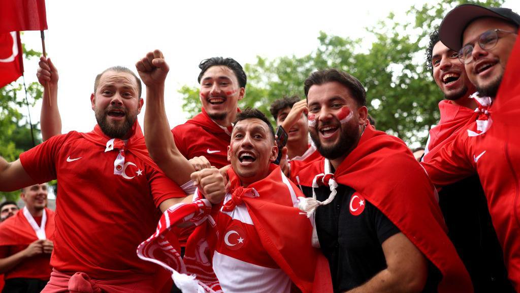 Türkiye national team supporters at a major football tournament