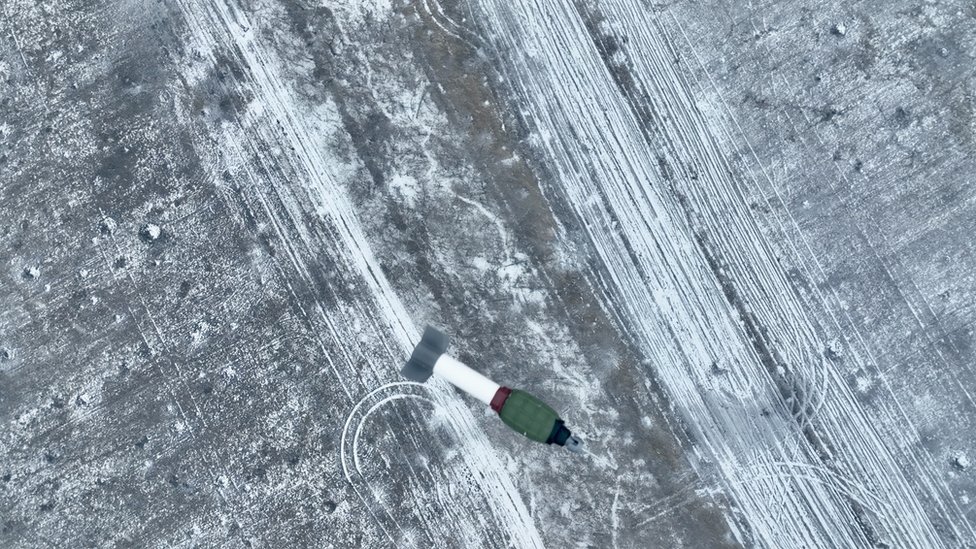 Snimak dronom u blizini Bahmuta