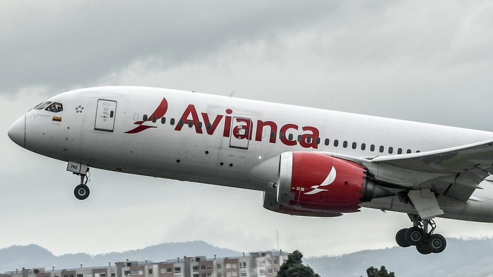 Avión de la empresa colombiana Avianca