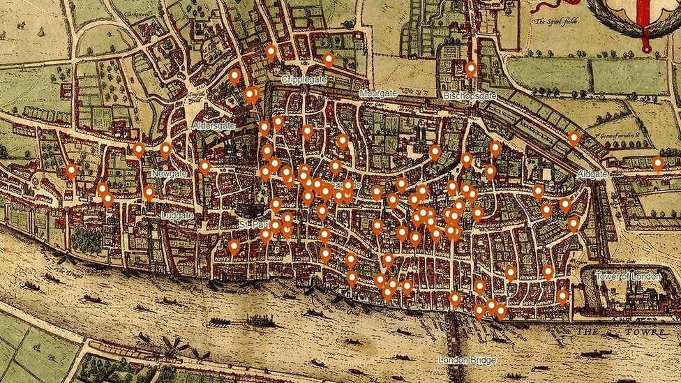 Medieval London's murder hotspots revealed - BBC News