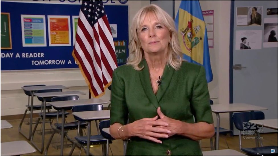 Jill Biden during the 2020 Democratic National Convention