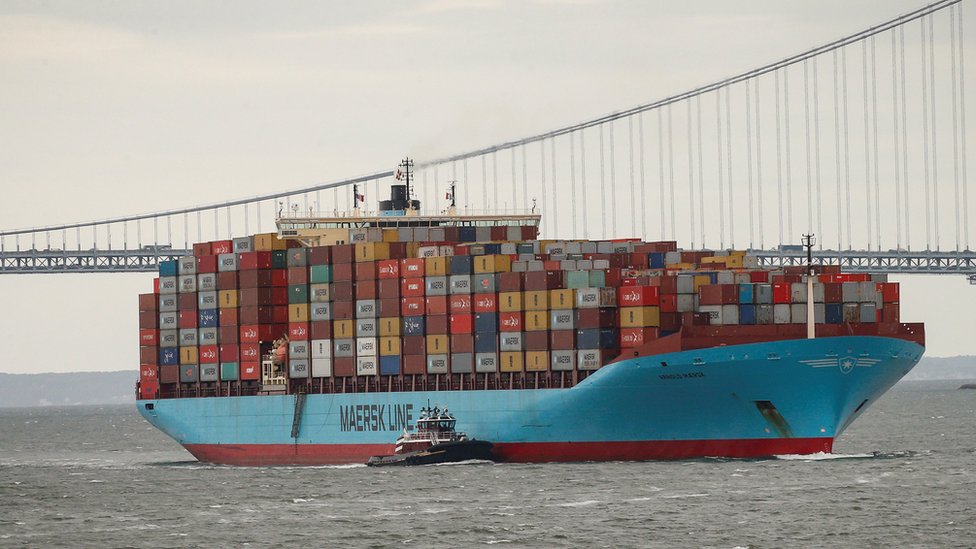 Buque de contenedores de la empresa Maersk