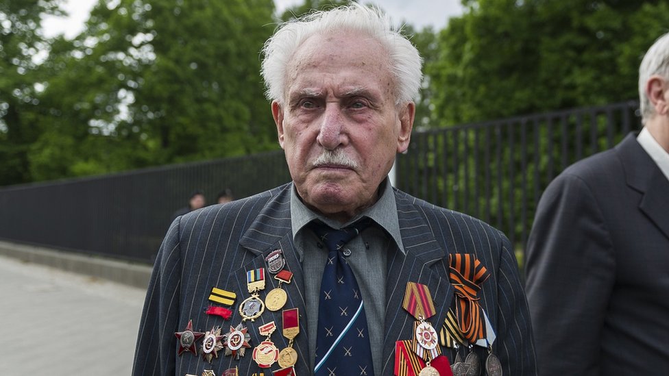 David Dushman at a memorial service in Ukraine in 2015