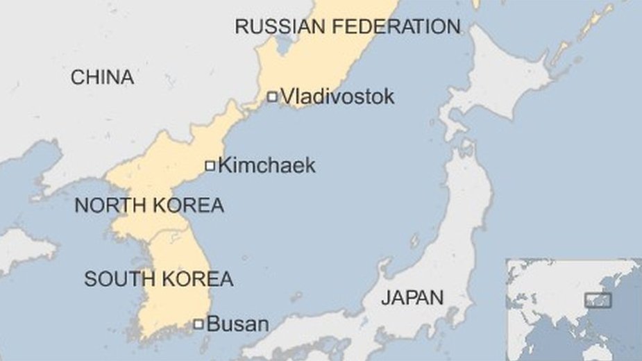 Map Of North Korea And Russia North Korea Detains Russian Yacht - Bbc News