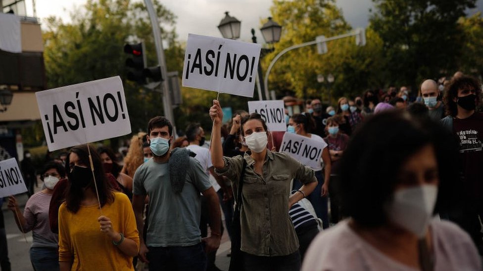 Protestas en Madrid, 20 de septiembre