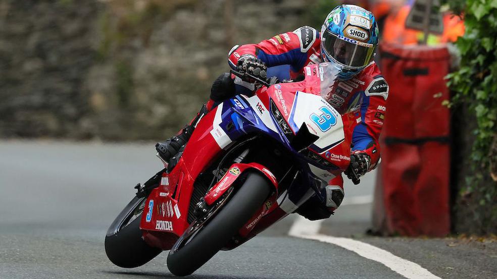 Isle of Man TT: Harrison sets fastest lap time in Friday afternoon
