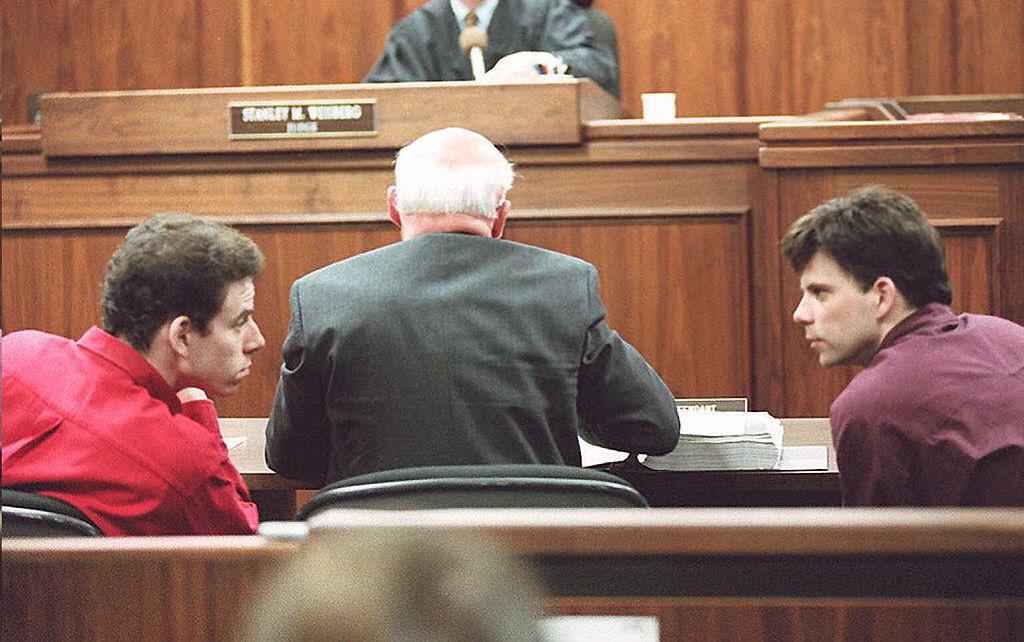 The Menéndez brothers in one of the hearings in 1995.