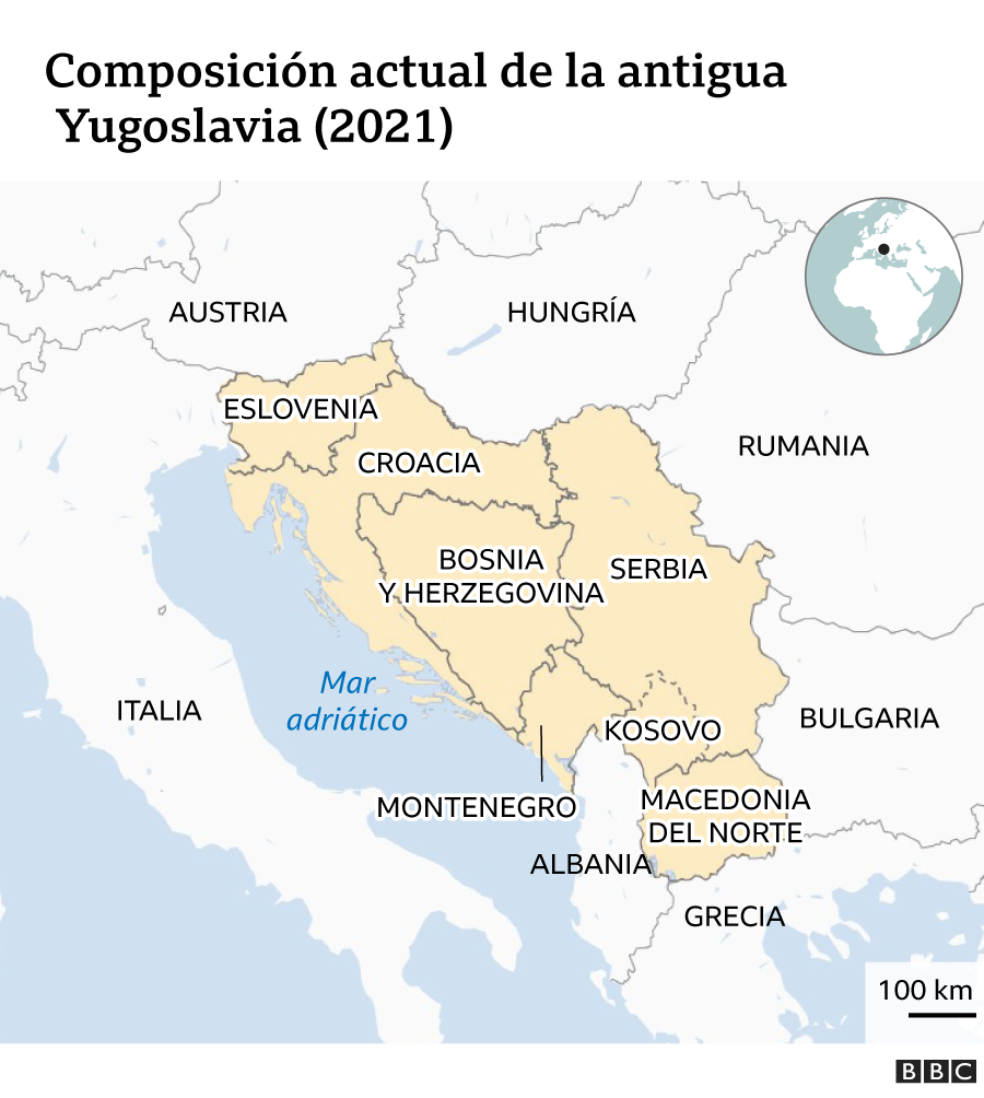 Países de Yugoslavia hoy en día