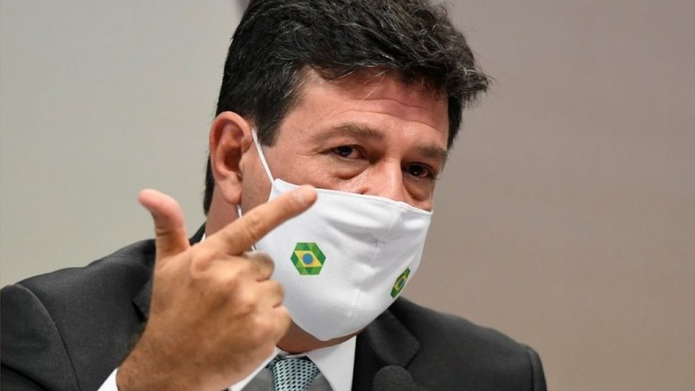 Luiz Henrique Mandetta falando na CPI