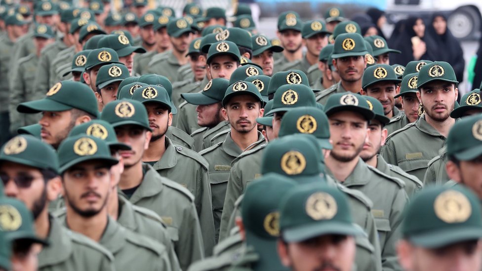 Miembros de los Cuerpos de la Guardia Revolucionaria Iraní.