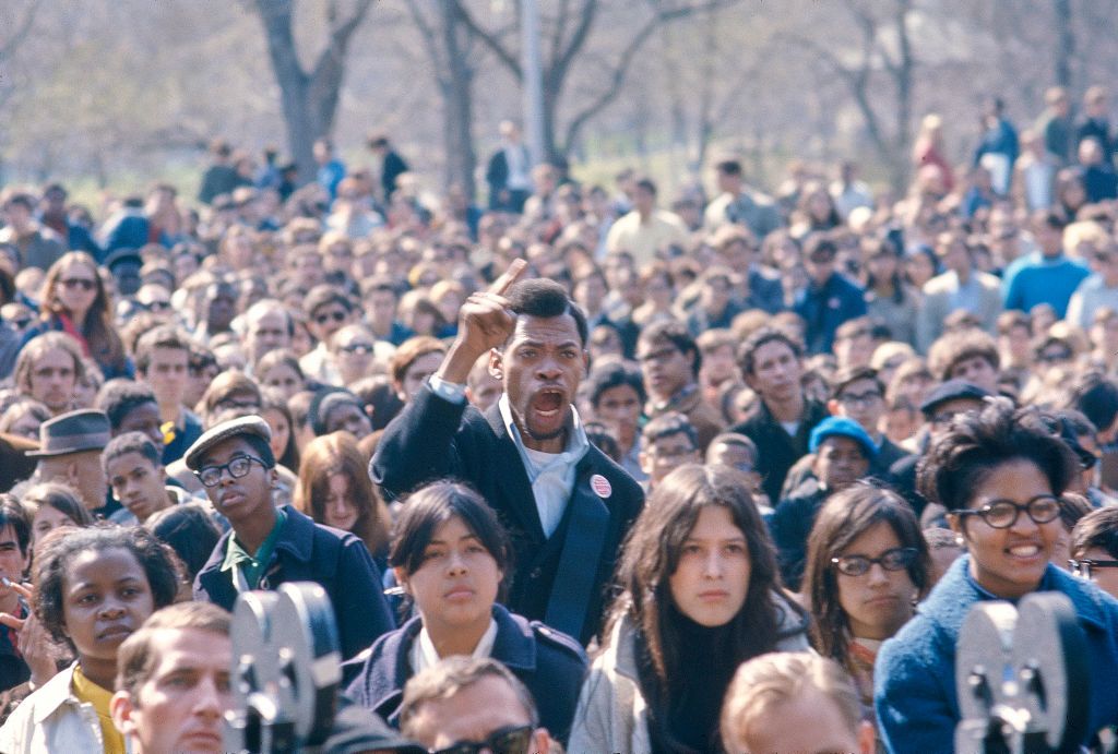 Protest 5. aprila 1968. godine u Njujorku povodom atentata na lidera borbe za građanska prava Martina Lutera Kinga mlađeg