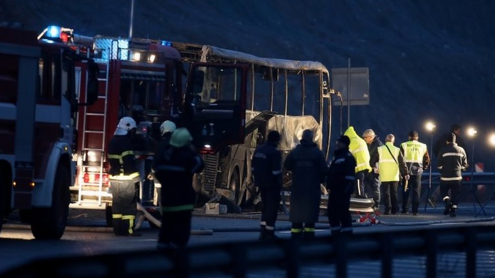 Dozens killed in Bulgaria bus fire, including children