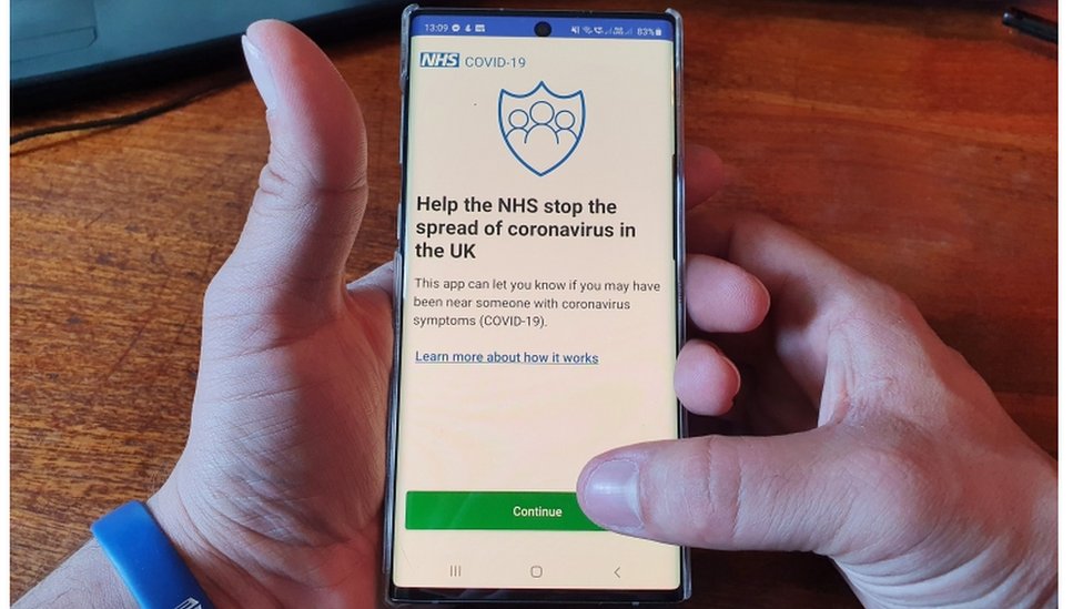 La aplicación de rastreo de contactos de coronavirus del NHS