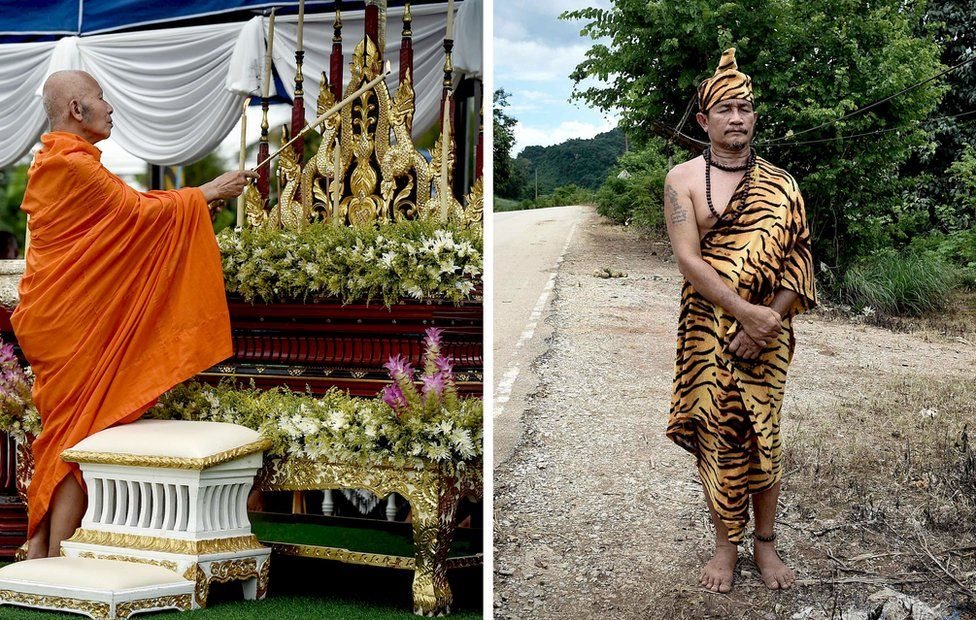 Doa dipanjatkan untuk orang-orang hilang tersebut, termasuk seorang biarawan di altar dengan gua.