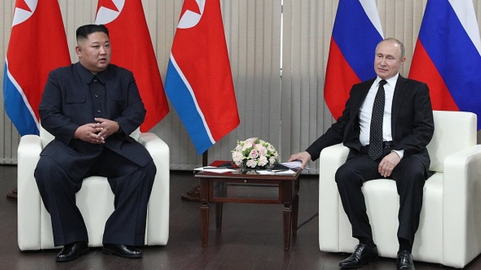 Kim Jong-un y Vladimir Putin