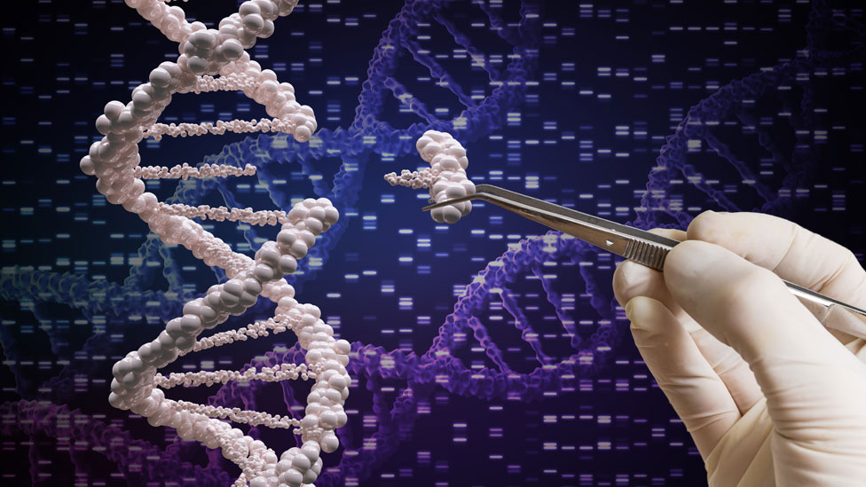 Ilustración de modificación de ADN