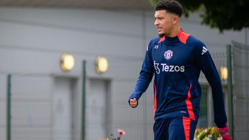Jadon Sancho: Winger returns to Manchester United training after