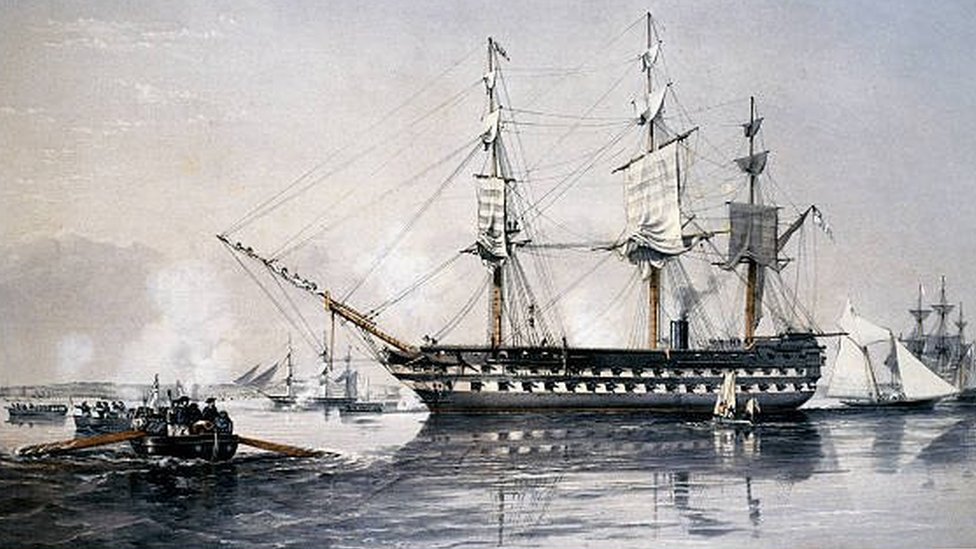 سفينة حربية بريطانية خلال حرب القرم