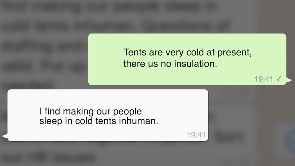 Скриншот сообщений WhatsApp, которыми обмениваются медики в больнице Себокенг