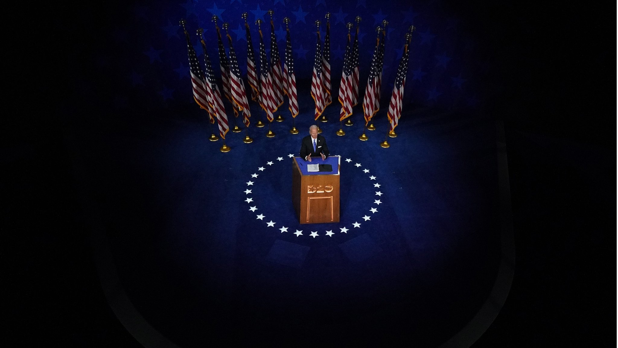 Joe Biden accepts the Democratic nomination at the virtual DNC