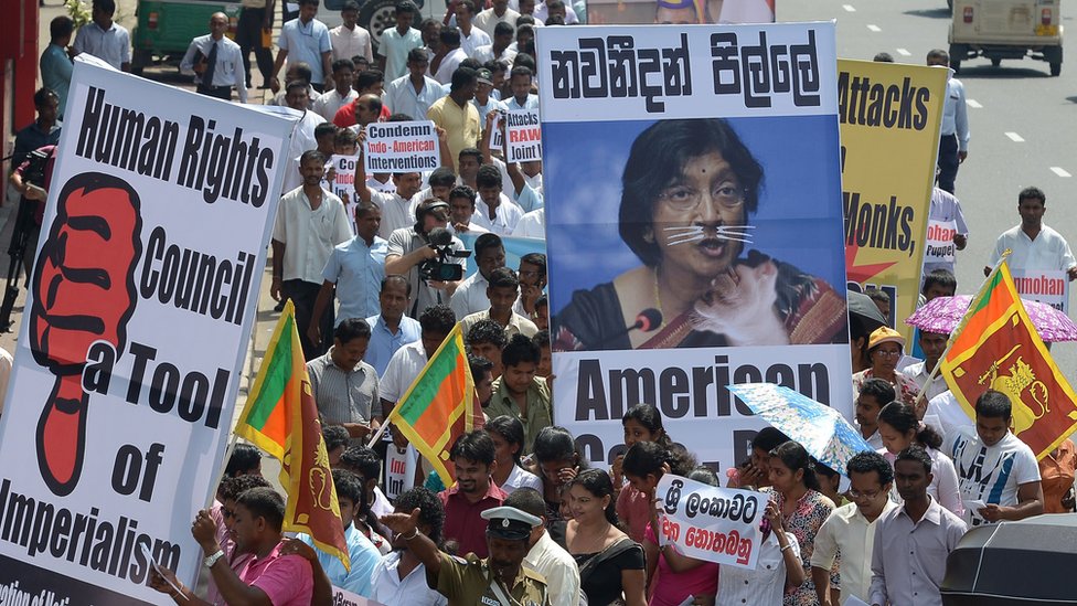 Protestas en Sri Lanka contra el Consejo de Derechos Humanos de la ONU