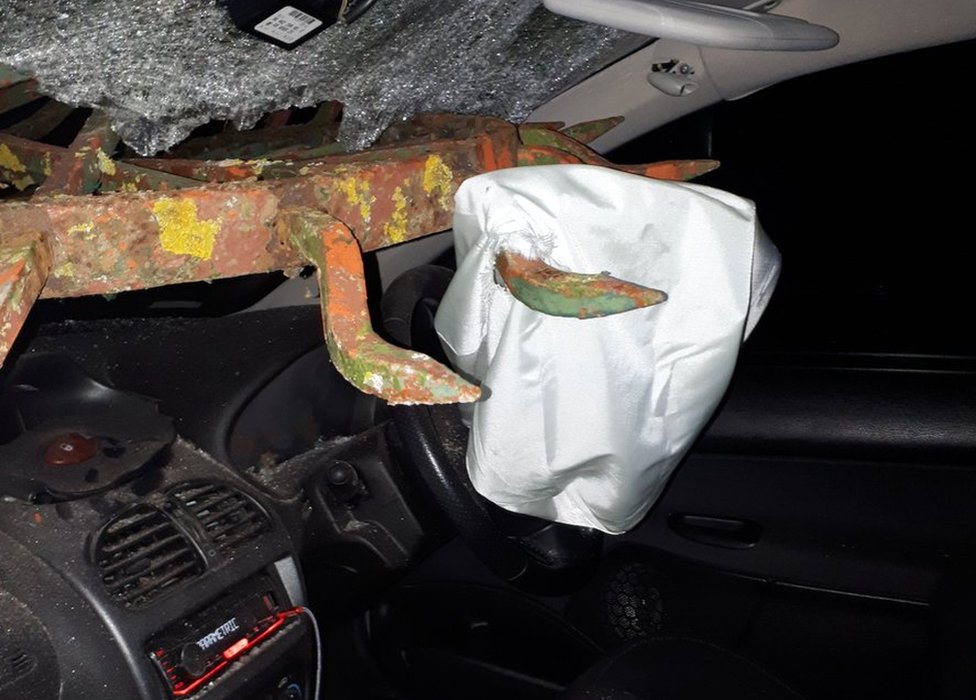 Linton railings crash escape leaves police 'speechless' BBC News