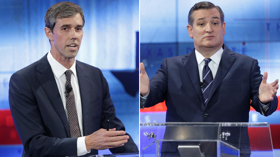 Beto O'Rourke (izquierda) y Ted Cruz se disputan un puesto en el Senado